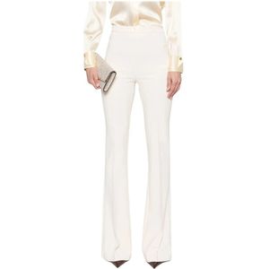 Elisabetta Franchi, Dames, Broeken, Wit, Maat: L Poliester,