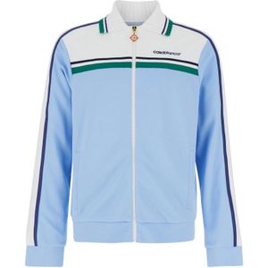 Casablanca Blauw Contrast Yoke Track Jacket , Blue , Heren , Maat: L