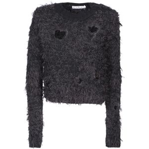 Acne Studios, Dames, Truien, Zwart, Maat: L Wol,
