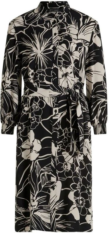 Betty Barclay - Blousejurk - Beige / Zwart - Normale Pasvorm - Knielengte