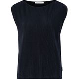 Betty & Co - Blouse Top met Plooiingen - Blauw - Dames