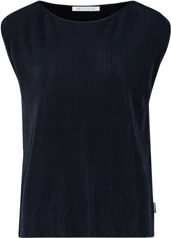 Betty & Co - Blouse Top met Plooiingen - Blauw - Dames