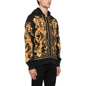Versace Jeans Couture, Heren, Sweatshirts & Hoodies, Zwart, Maat: S