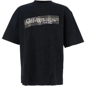 Off White, Heren, Tops, Zwart, Maat: S Flanel,