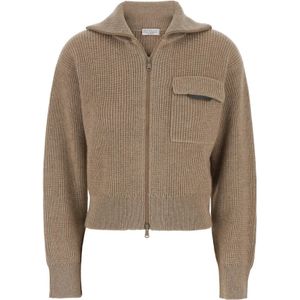 Brunello Cucinelli, Dames, Truien, Beige, Maat: L Kasjmier,