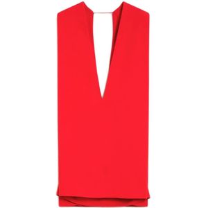 Sportmax, Dames, Jurken, Rood, Maat: 2XS Viscose,