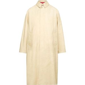 Maison Margiela - Gele Katoenen Trenchcoat - Dames - Single-breasted