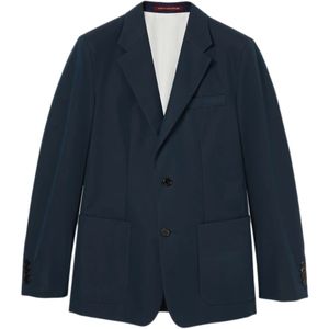 Gucci, Heren, Jassen, Blauw, Maat: L Katoen,