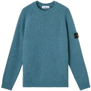 Stone Island, Heren, Truien, Blauw, Maat: L Wol,