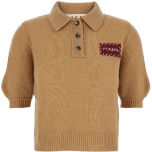 Marni, Dames, Truien, Beige, Maat: XS Kasjmier,
