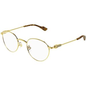 Gucci - GG1222O 003 - Optische Monturen - Goud - Metaal - Ronde