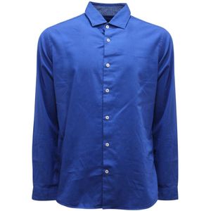 Liu Jo, Heren, Overhemden, Blauw, Maat: 2XL Katoen,