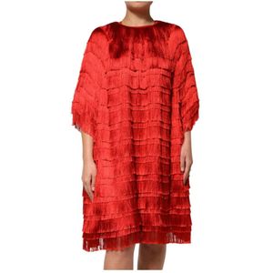 Dolce & Gabbana, Dames, Jurken, Rood, Maat: XS Zijde,