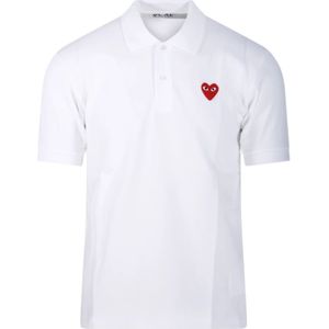 Comme des Garçons Play, Heren, Tops, Wit, Maat: L Katoen,