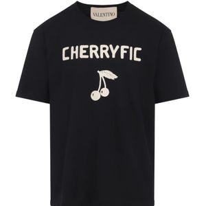 Valentino, Heren, Tops, Zwart, Maat: L