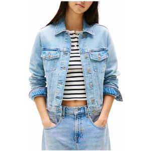 Tommy Hilfiger, Dames, Jassen, Blauw, Maat: M Denim,