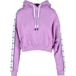 Chiara Ferragni Collection, Dames, Sweatshirts & Hoodies, Paars, Maat: M Katoen,