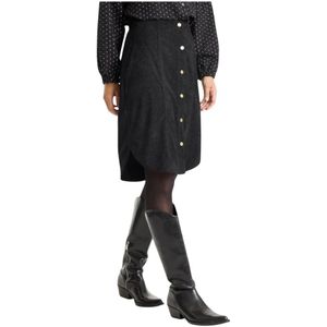 IN Front, Dames, Rokken, Zwart, Maat: S
