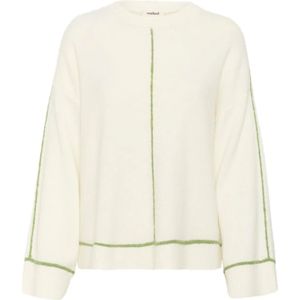 Soaked in Luxury - Contrast Pullover - Wit - Dames - Vesten