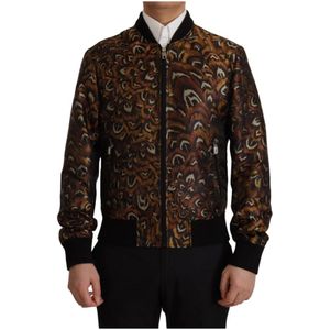 Dolce & Gabbana, Heren, Jassen, Veelkleurig, Maat: XS Poliester,