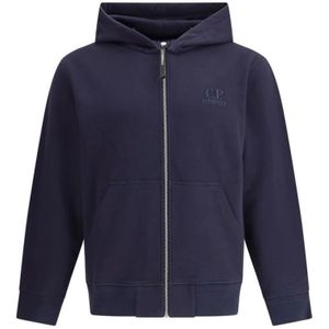 C.p. Company, Heren, Sweatshirts & Hoodies, Blauw, Maat: L Katoen,