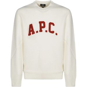 A.p.c., Heren, Truien, Beige, Maat: XS Wol,