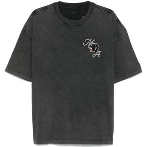 Amiri, Heren, Tops, Zwart, Maat: M Katoen,