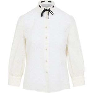 Valentino, Dames, Blouses & Shirts, Wit, Maat: XS Katoen,