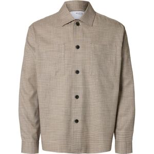 Selected Homme, Heren, Overhemden, Beige, Maat: M