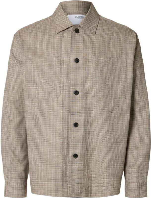 Selected Homme, Heren, Overhemden, Beige, Maat: M