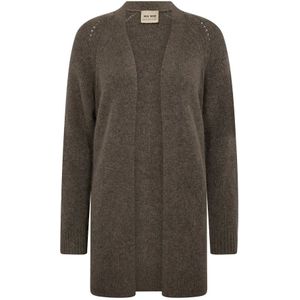 MOS MOSH Gebreid vest 'MMThora'  taupe