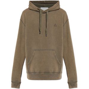 Isabel Marant, Heren, Sweatshirts & Hoodies, Bruin, Maat: S Katoen,