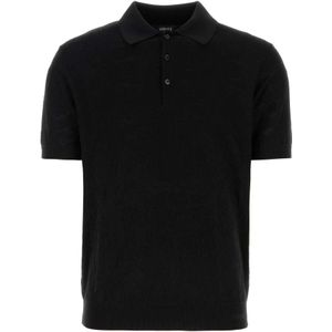 Versace, Heren, Tops, Zwart, Maat: S Zijde,