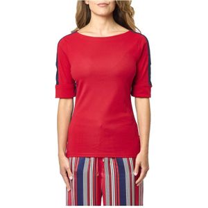 Ralph Lauren, Dames, Tops, Rood, Maat: L Katoen,