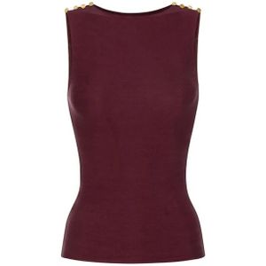 Elisabetta Franchi, Dames, Tops, Bruin, Maat: XS Jersey,
