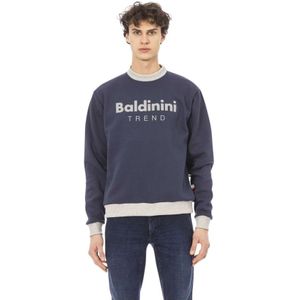 Baldinini, Heren, Sweatshirts & Hoodies, Blauw, Maat: L Katoen,