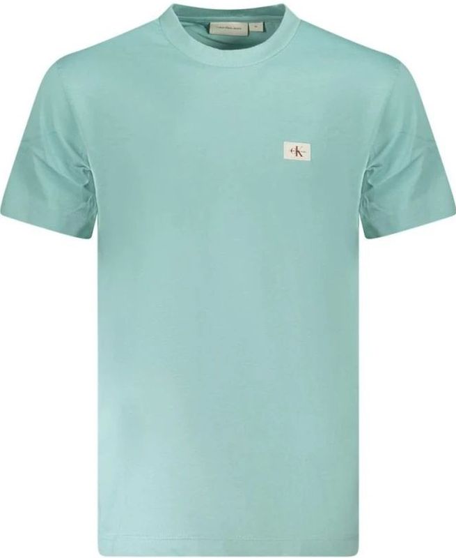 Calvin Klein - T-shirt - Lichtblauw - Katoenmix - Ronde Hals