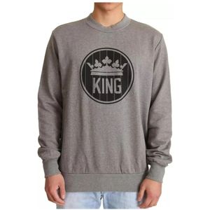 Dolce & Gabbana, Heren, Sweatshirts & Hoodies, Grijs, Maat: XS Katoen,