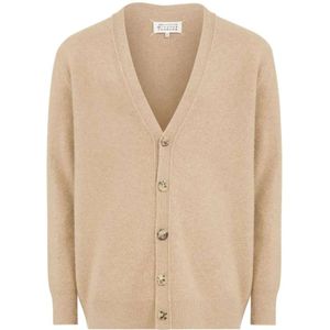 Maison Margiela, Dames, Truien, Beige, Maat: S Wol,