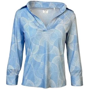 Caliban, Dames, Blouses & Shirts, Blauw, Maat: XS Polyamide,