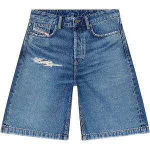 Diesel, Dames, Korte broeken, Blauw, Maat: W29 Denim,