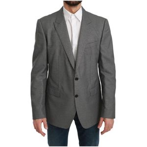 Dolce & Gabbana, Heren, Pakken, Grijs, Maat: 2XL Wol,