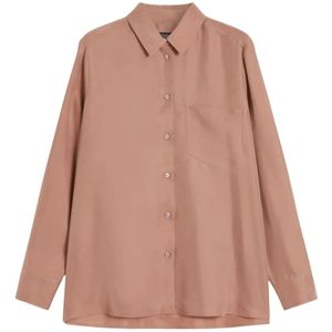 Weekend Max Mara, Dames, Blouses & Shirts, Roze, Maat: S Zijde,