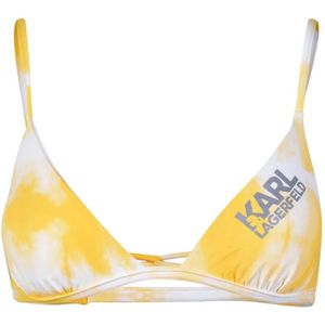 Karl Lagerfeld, Dames, Badkleding, Geel, Maat: XS Polyamide,