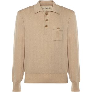Valentino Garavani, Heren, Tops, Beige, Maat: L Katoen,