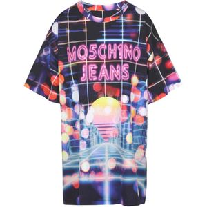Moschino, Dames, Tops, Veelkleurig, Maat: M Katoen,