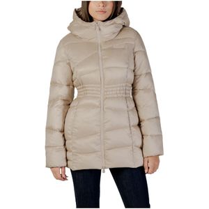 Emporio Armani Ea7, Dames, Jassen, Beige, Maat: S Polyamide,