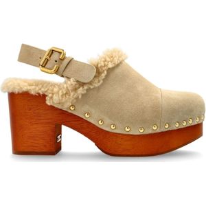 Chloé, Dames, Schoenen, Beige, Maat: 38 EU Leer,