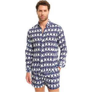 Peninsula, Heren, Overhemden, Veelkleurig, Maat: XL Linnen,