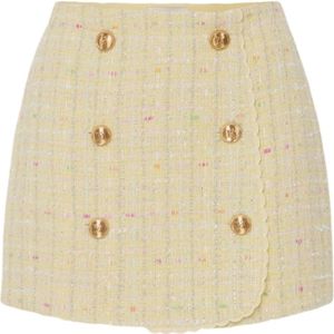 Elisabetta Franchi, Dames, Rokken, Geel, Maat: XS Katoen,